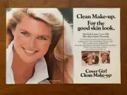 1981 Christie Brinkley Noxzema Cover Girl Makeup Vintage Print Ad/Poster 80s