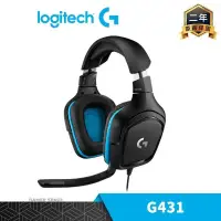 在飛比找PChome24h購物優惠-Logitech 羅技 G431 7.1聲道 有線 電競耳機