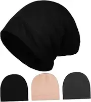 NUSITOU 3 Pcs Hats Silk Hair Bonnet Satin Bonnet Headband Hat Silk Hat Silk Bonnet Silk Sleep Bonnet Satin Shower Cap Braid Bonnets Braid Bonnet Elastic Satin Cap Satin Lining