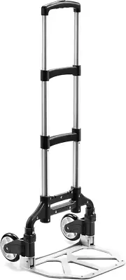 Aluminium Portable Folding Trolley, 3-Position Folding Pulley Handles, 175 Lb...