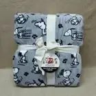 Peanuts Snoopy Velvet soft Throw Blanket Berkshire 60X90 Fleece Full Queen Gray