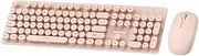 HONMEET 1Set Wireless Keyboard Mouse Ergonomic Quiet Design with Long Distance Reception Keyboard and Mouse for Comfortable Typing Experience