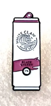 White Claw Black Cherry Hard Seltzer Drink Can Promo Lapel Hat Pin New NOS