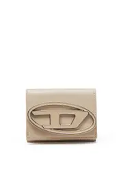 [Diesel] Diesel - Tri-fold wallet in leather - Small Wallets - Woman - Beige UNI Beige