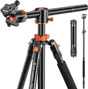 [K&F Concept] 94 Inch Camera Tripods 4 Section Ultra High Aluminum Professional Detachable Monopod Tripod with 360 Degree Ball Head Quick Release Plate for DSLR SLR Cameras T254A8+BH-28L (SA254T1)