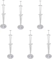 FUNNTY 6 Sets Balloon Stand Kit, Reusable Clear Balloon Stand Holder for Table, Suitable for Wedding, Birthday Party, Christmas and Decoration Scenes