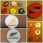 1 ONLY GOLF BALL MARKER - rugby union teams Waratahs, All Blacks, Crusaders,