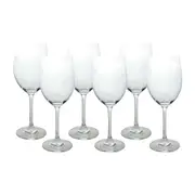 6pc Classic 23cm/540ml Stemmed Red Wine Glass Party Drink Glassware Set Clear