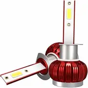 ULTECHNOVO 2pcs Car Headlights 36w 3800lm Led H1 Cob Bulbs Vehicle Light Bulb Aluminum Alloy Fog Lamps