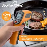 5-star Chef Laser Infrared Thermometer Food Digital Temperature Gun Smoker Pizza