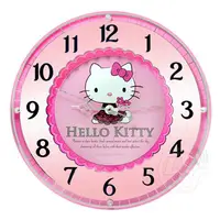 在飛比找PChome24h購物優惠-HELLO KITTY蕾絲奢華水鑽靜音掛鐘 JM-W3244