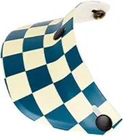 MagiDeal Helmet Visor Peak Cover, Sunshield Protector 3 Snap,Visor Sunshield Peak for Helmets,with 3 Buttons,Half Helmets Replaces, Blue White
