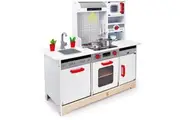 15pc Hape All-In-1 Kitchen Kids Pretend Play Cooking Wooden Toy 3y+ Toddler WHT