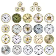 Miniature Clock Head Insert Replacement Gold/Silver Frame, Roman/Arabic Numerals