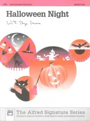 Halloween Night Late Elementary Piano Solo Sheet Music 1997 Skye Garcia