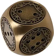 Toddmomy Creative Solid Brass Dice Set for Collectors Hand Polished Sided Retro Dice for Vintage Board Games for Tabletop Gaming and Decoration