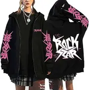 [Outofgas] Kpop Stray Kids Album Star Hoodie Jacket Felix Hyunjin Bangchan Lee Know Zippered Sweatershirts Jacket