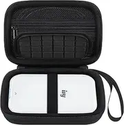 Elonbo Carrying Case for Canon Ivy Mini/Canon Ivy 2 Mini Photo Printer, Canon Ivy CLIQ CLIQ+ CLIQ 2 CLIQ+2 Portable Bluetooth Instant Camera Printer, Mesh Bag fits Photo Paper Cable, Black+Black