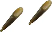 Ipetboom 2pcs Horn Cylinder Oils Scraper Scraping Scraper Scraping Massager Massage Tool Yellow Horn Random Color