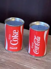 2.5" Enjoy Coca Cola Pop Soda Can Salt & Pepper Shakers Coke Mini Small