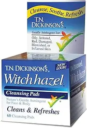 T.N. Dickinson: Witch Hazel Cleansing ct, 60 ct (8 pack)