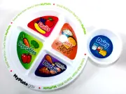 New Lot of 5 Kids 5 Section Food Groups Divided Plates Myplate.gov Nutrition