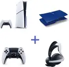 PS5 Console (Slim) Ultimate Bundle + Blue Cover