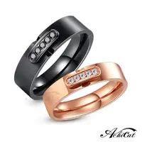 在飛比找Yahoo奇摩購物中心優惠-AchiCat 情侶戒指 珠寶白鋼戒指 珍愛幸福 對戒 單個
