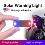 4x Solar LED Warning Light Car Motorcycle Night Riding Mini Anti-Flash Red Blue (for: Mini)