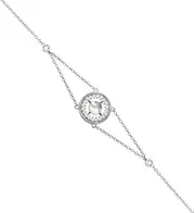 [FEATUR] Ladies Jewellery Gift,Silver Bracelets for Womens,Charm Bracelet, S925 Sterling Silver Japanese Moon White Zirconium Bracelet Women's All-Match Bracelet All-Match Moonstone Bracelet Moonstone