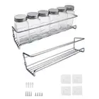 Rust Resistant Hanging Spice Jar Storage Rack for Kitchen Organization