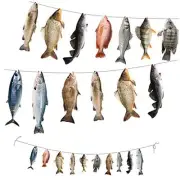 Gone Fishing String Hanging Banner for Birthday Welcome Home Vacation Family