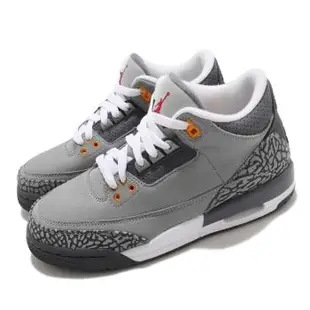 Nike 籃球鞋 Air Jordan 3 Retro 女鞋 經典款 AJ3 復刻 爆裂紋 氣墊 大童 灰 白 398614012 [ACS 跨運動]