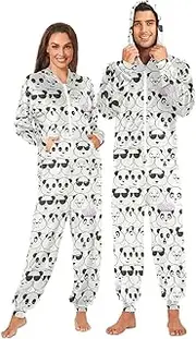 [Joisal] Exotic Pattern Tropical Palm Pajama Jumpsuit Long Sleeve One Piece Costume Homewear Small