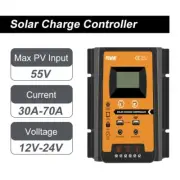 MPPT+PWM Solar Charge Controller 30A 50A 70A IP32 Waterproof Battery Regulator
