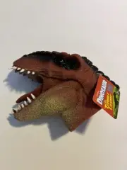 Schylling Dinosaur Hand Puppet - Latex Dinosaur Puppet, One Size Fits Most