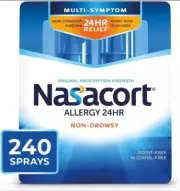 Nasacort 24HR Allergy Nasal Spray for Adults Non-drowsy & Alcohol Free, 240 Spry