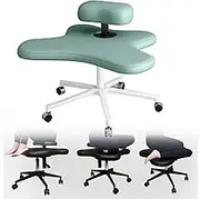 Kneeling Chair Ergonomic Kneeling Chair on Wheels, Meditation Chair with Adjustable Height, Rmless 2 Cushions Orthopedic Chairs for Office Home Bedroom