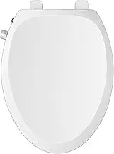 Jecatiy Non-Electric Bidet Toilet Seat with Self Cleaning Dual Nozzles, Elongated Bidet Toilet Seat with Quiet-Close, Fit Elongated Toilet, Rear and Feminine Wash, Easy Installation with Brass Inlet