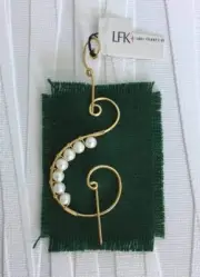 LFK LORI FRANTZ KOENIG COUTURE MUSIC NOTE PEARL BROOCH NWT