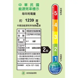 【BD 冰點】6-8坪DC變頻冷專左吹窗型冷氣(FWV-41CS2L)