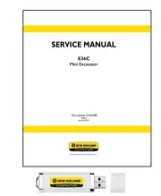 New Holland NH E26C Cab, E26C Canopy Tier IV Repair Service Manual on USB stick