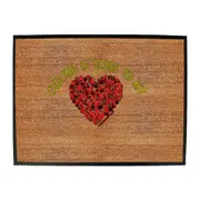 Rltw Cycling Is Close To My Heart - Funny Novelty Doormat Man Cave Floor mat