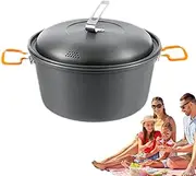 Cookware Pot for Camping | 4.5L Portable Steamer Camping Cooking Pot - Non-Stick Steamer Cookware Rice Buns Cooking Pot for Outdoor Barbecue, Beach