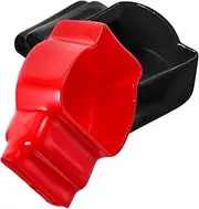 GANAZONO 2Pcs Battery Terminal Protector Cover Insulation Caps for Positive Negative Terminals Durable Battery Terminal Shim for Cars Rvs Motorcycles and Electronics