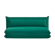 Happy Double Folding Sofa Bed Fabric Cover Metal Frame Green