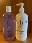 CRABTREE EVELYN LAVENDER Bath & Shower Gel And Lotion 16.9oz Bottle New Set