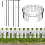 60 Pack Animal Barrier Fence - 16.7 x 60' Decorative Garden Fencing with Ground Stakes