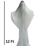 12 Ft Ghost Lighted Eyes Prop White Halloween Haunted House Spirit Apparition