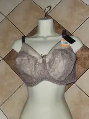 Wacoal Women 38DD Retro Chic Full Figure Underwire Unlined Bra Cappuccino NWT